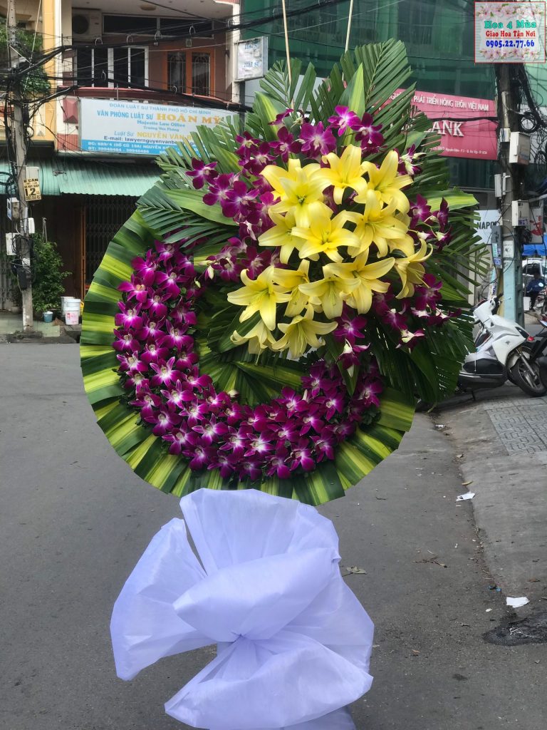 Mẫu hoa chia buồn tại shop hoa tươi huyện Châu Thành, tỉnh Trà Vinh
