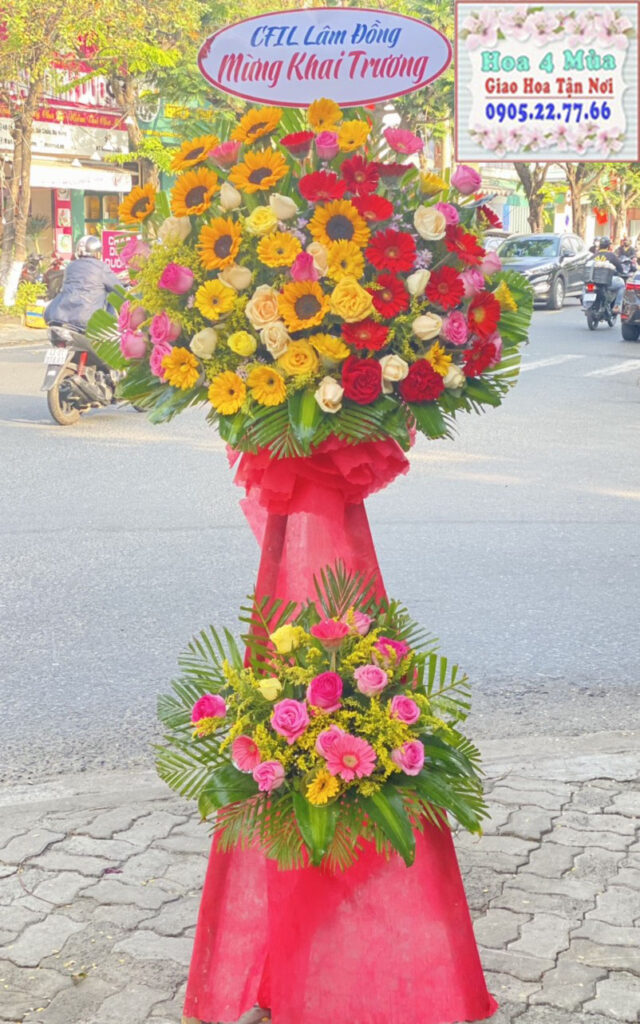 Mẫu hoa khai trương tại shop hoa tươi Giồng Riềng, Kiên Giang