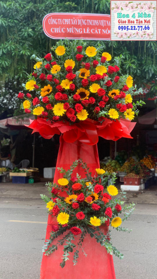 Hình ảnh mẫu hoa khai trương đẹp tại điện hoa tươi quận Hải Châu, Đà Nẵng