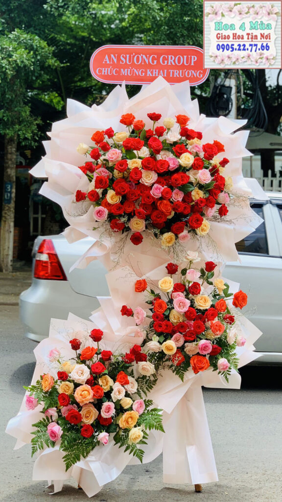 Mẫu hoa khai trương tại shop hoa tươi Hòn Đất, Kiên Giang
