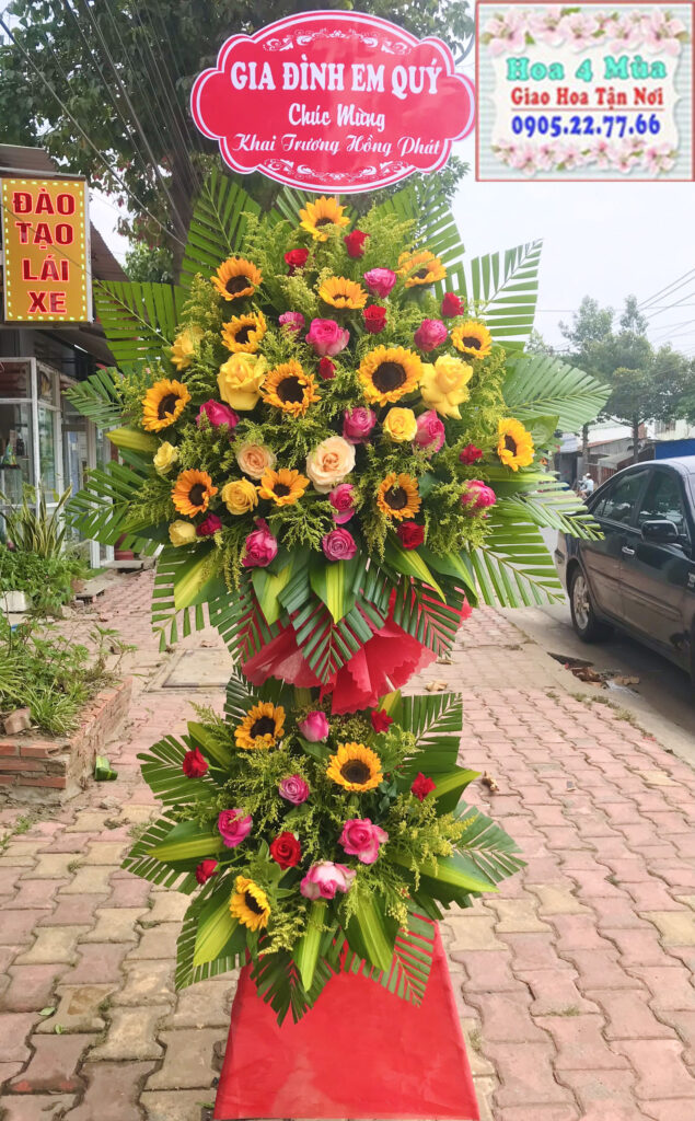 Mẫu hoa khai trương tại shop hoa tươi Gò Quao, Kiên Giang