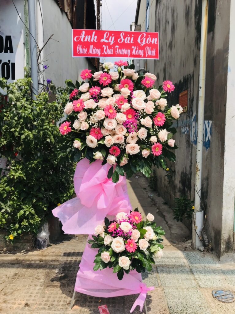 Mẫu hoa khai trương  tại shop hoa tươi huyện Thạnh Phú, tỉnh Bến Tre 