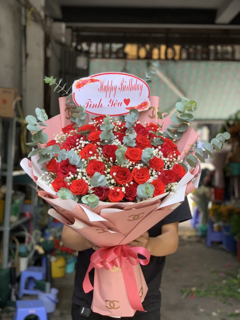 Mẫu hoa sinh nhật có sẵn tại shop hoa tươi huyện Trà Cú, tỉnh Trà Vinh 